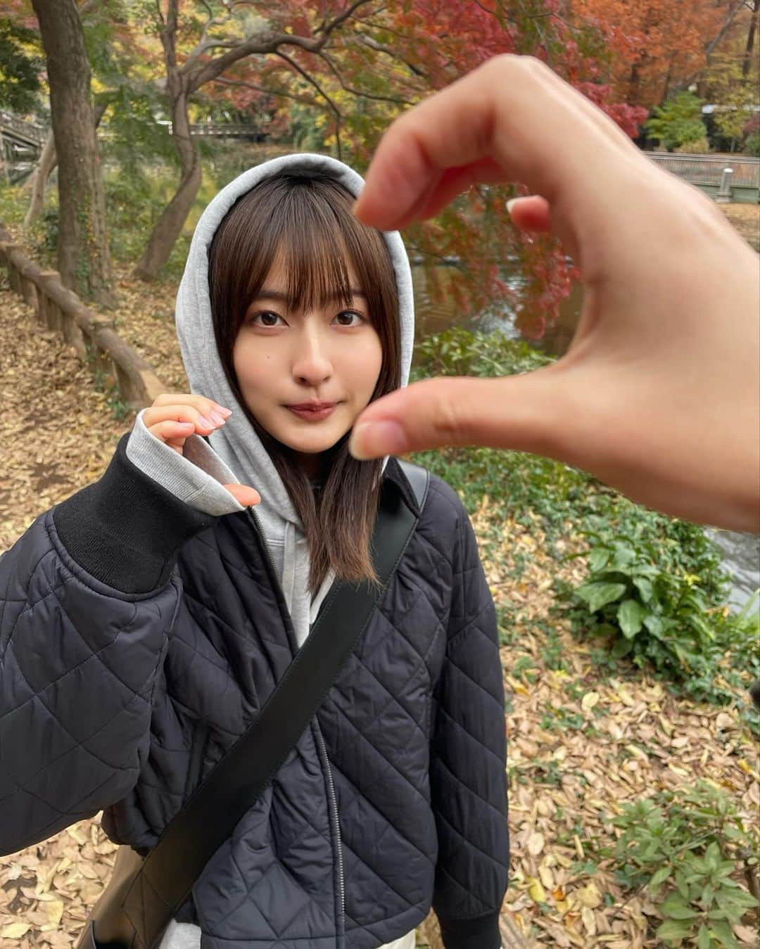 斉藤里奈のインスタグラム：「ハートしてもらった、🫶🏻」