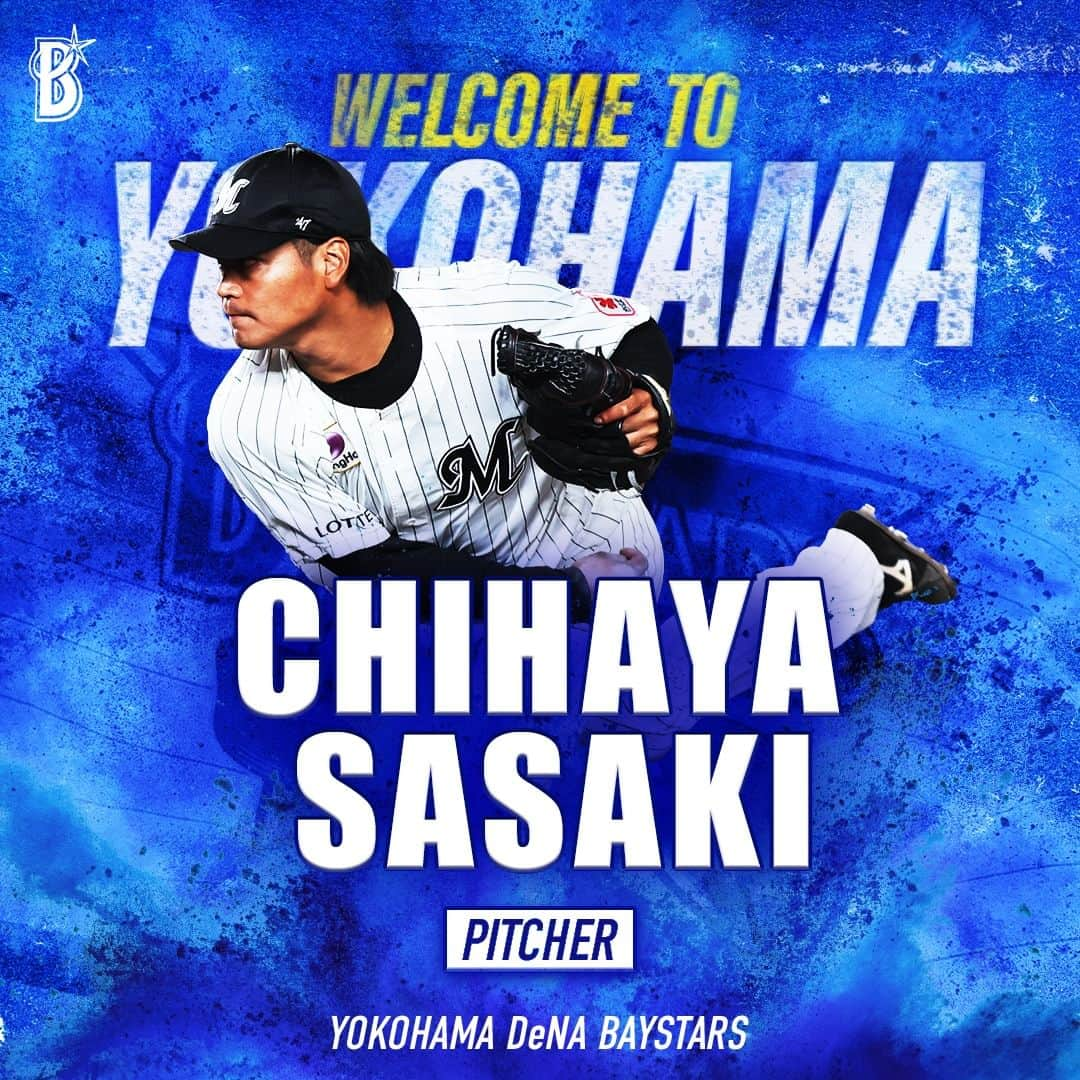 横浜DeNAベイスターズのインスタグラム：「. #WELCOMETOYOKOHAMA   #佐々木千隼 選手  #baystars」