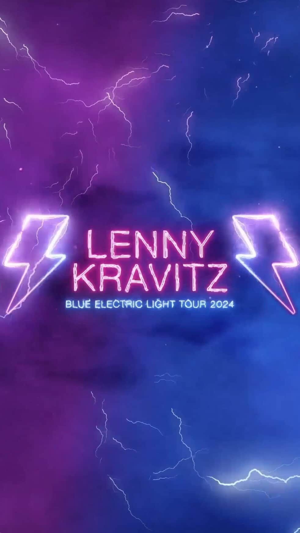 レニー・クラヴィッツのインスタグラム：「The Blue Electric Light Tour. Tickets available now. For more info go to LennyKravitz.com/tour #BlueElectricLight2024」