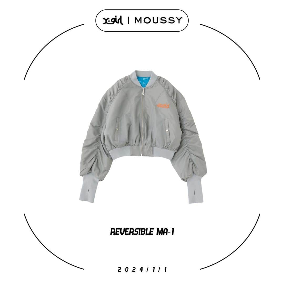 マウジーのインスタグラム：「X-girl | MOUSSY 2024.1.1 DROP #Xgirl_MOUSSY #MOUSSY #Xgirl」