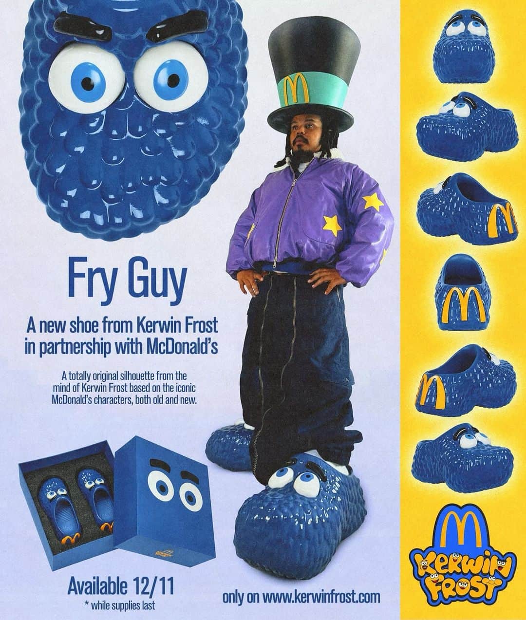 マクドナルドのインスタグラム：「Fry Guy is here - available exclusively on kerwinfrost.com 12/11  while supplies last」