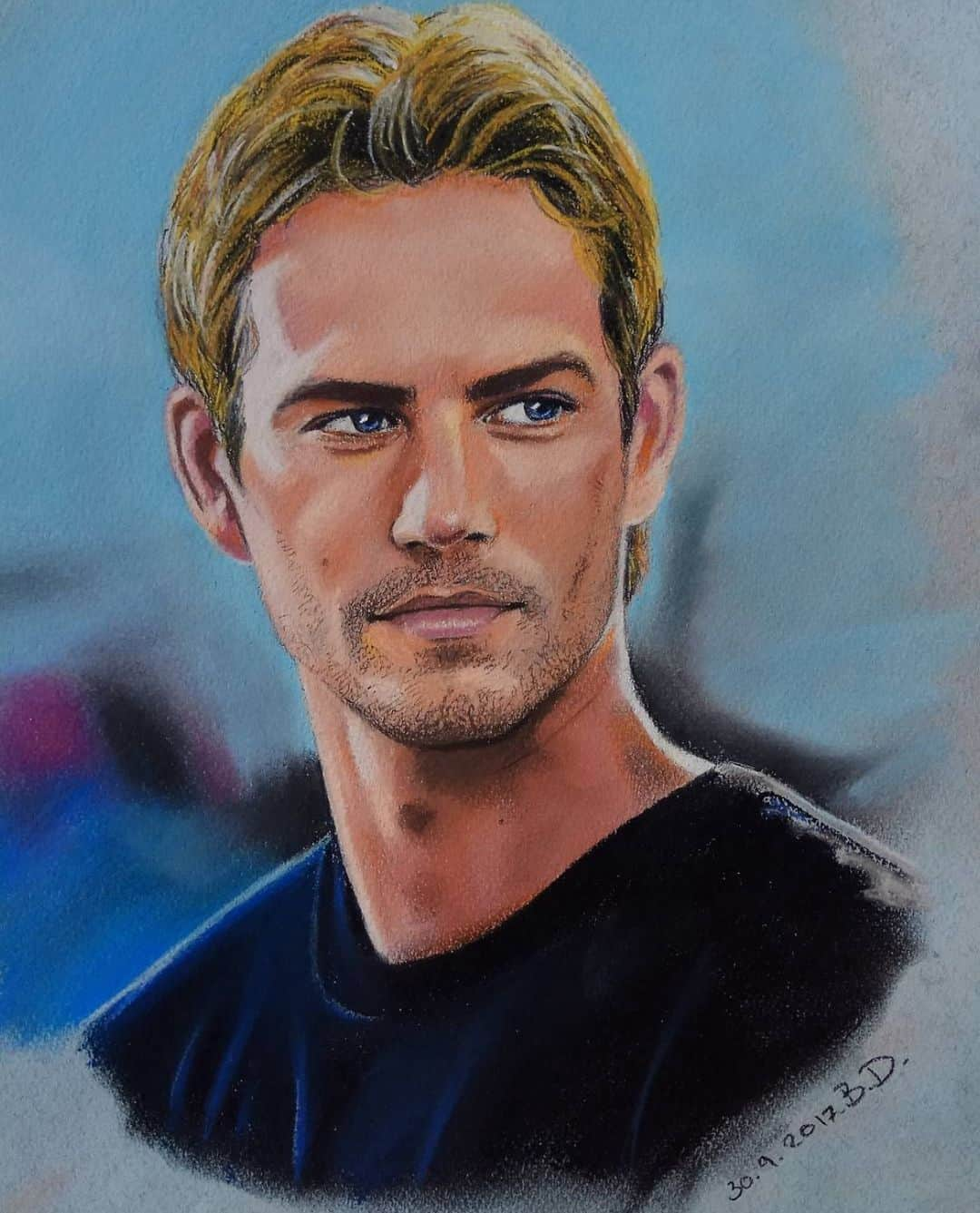 ポール・ウォーカーさんのインスタグラム写真 - (ポール・ウォーカーInstagram)「We’re loving this pastel pencil portrait! ✍️: @darko_simple_art_  #FanArtFriday #TeamPW」12月8日 23時48分 - paulwalker