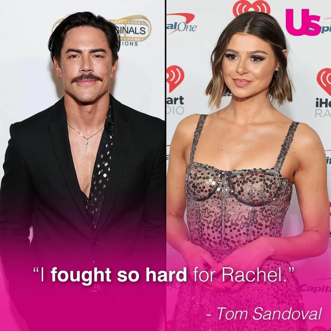 Us Weeklyのインスタグラム：「Tom Sandoval claims he wanted to make it work with Rachel "Raquel" Leviss after his cheating scandal on #PumpRules. Read his reflection on whether it was love or lust — and the steps he took for her — at the link in bio. (📸: Getty)」