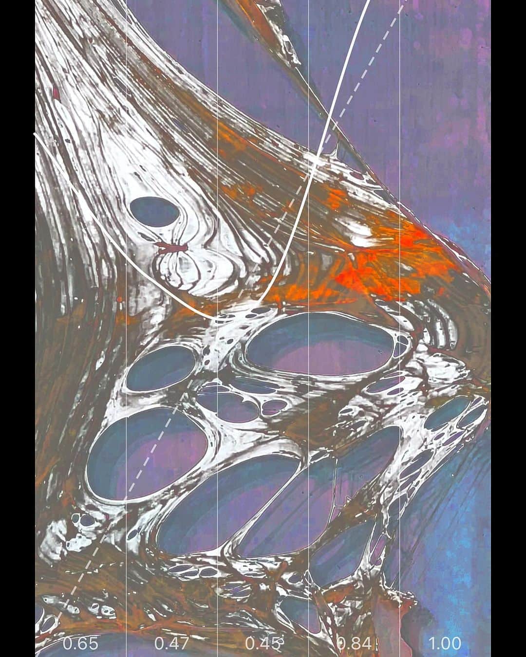 アンジェリーナ・ダニロヴァさんのインスタグラム写真 - (アンジェリーナ・ダニロヴァInstagram)「What if I tell you, your reality is soft and elastic, it stretches, you can mold it into anything you like. What would you do with it?  Art presented is made with dried acrylic paint, stretched in various shapes resembling portals and connections between us on a glass window.  music: Hiroshi Yoshimura - FEET」12月9日 0時44分 - angelinadanilova