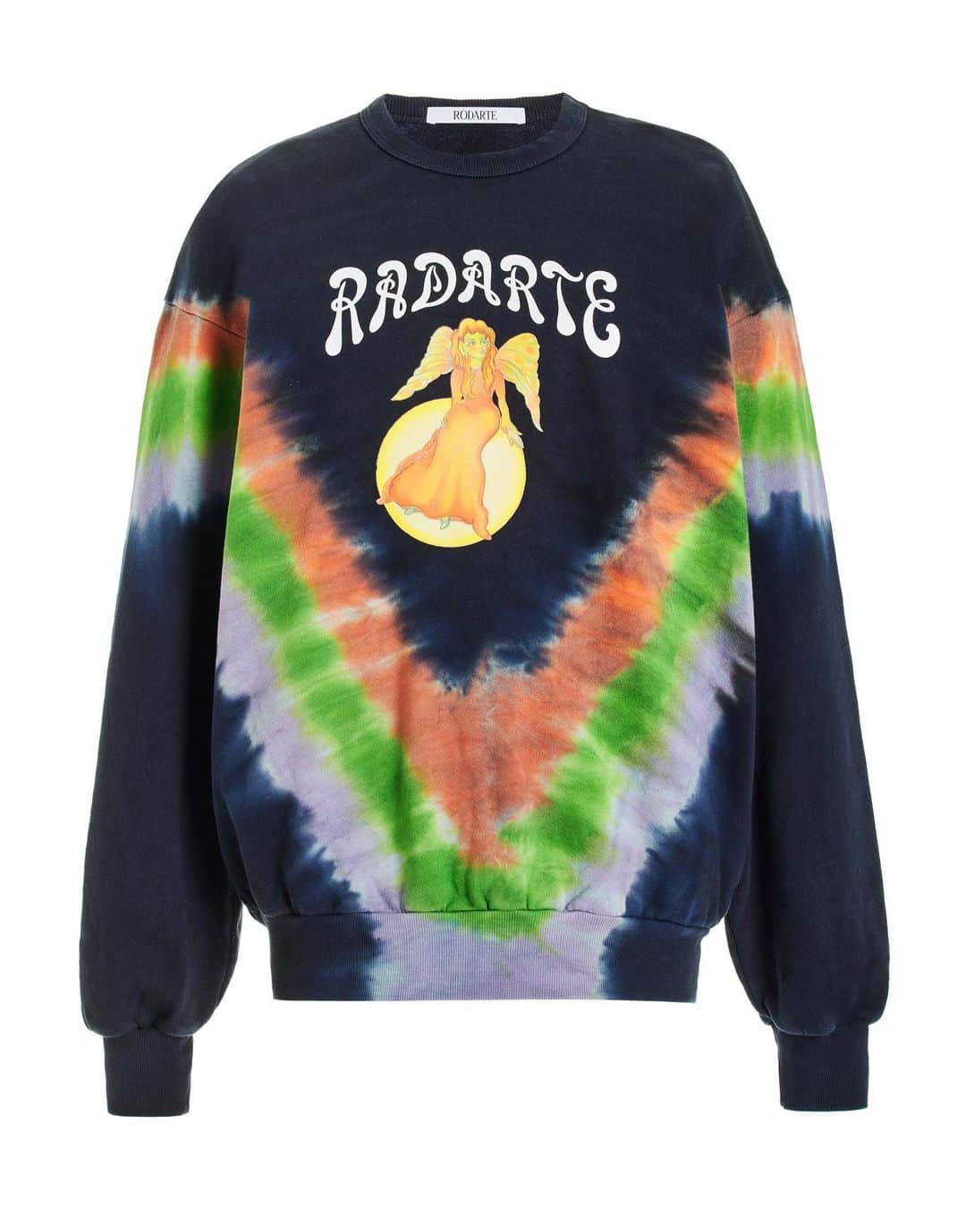 ロダルテのインスタグラム：「Exclusive to shoprodarte.com, our Fairy Printed Cotton Tie Dye Sweatshirt and T-shirt.  Graphic design by @thunderwingstudio with Fairy Artwork from the FW23 Collection by our mother.  #rodarte」