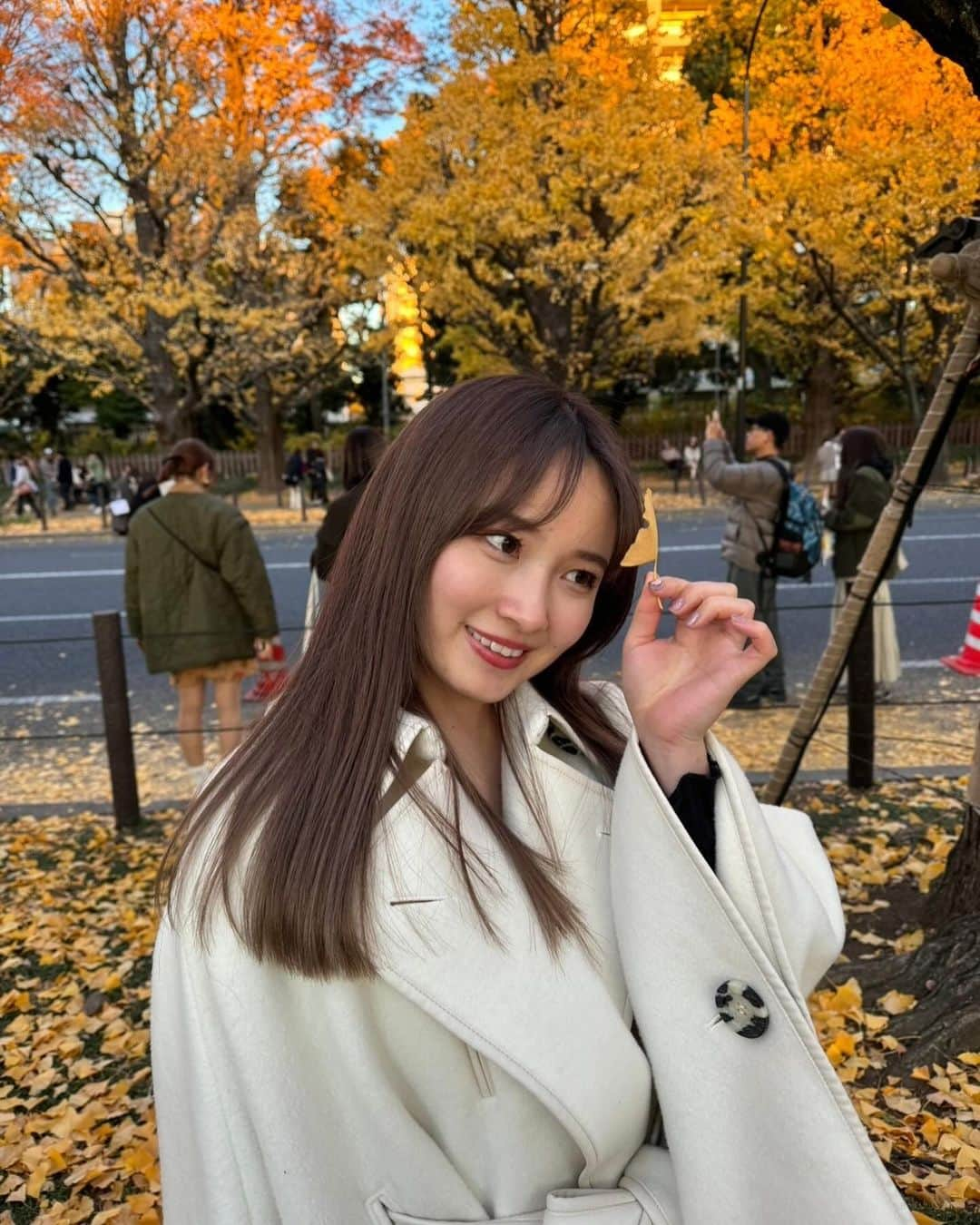 森戸知沙希さんのインスタグラム写真 - (森戸知沙希Instagram)「12月なのにこんなきれいな、いちょう見れてびっくりです… 　 　 　 #銀杏並木 #いちょう並木 #外苑前  #12月 #まだ秋の気分」12月9日 1時00分 - chisaki__morito.official