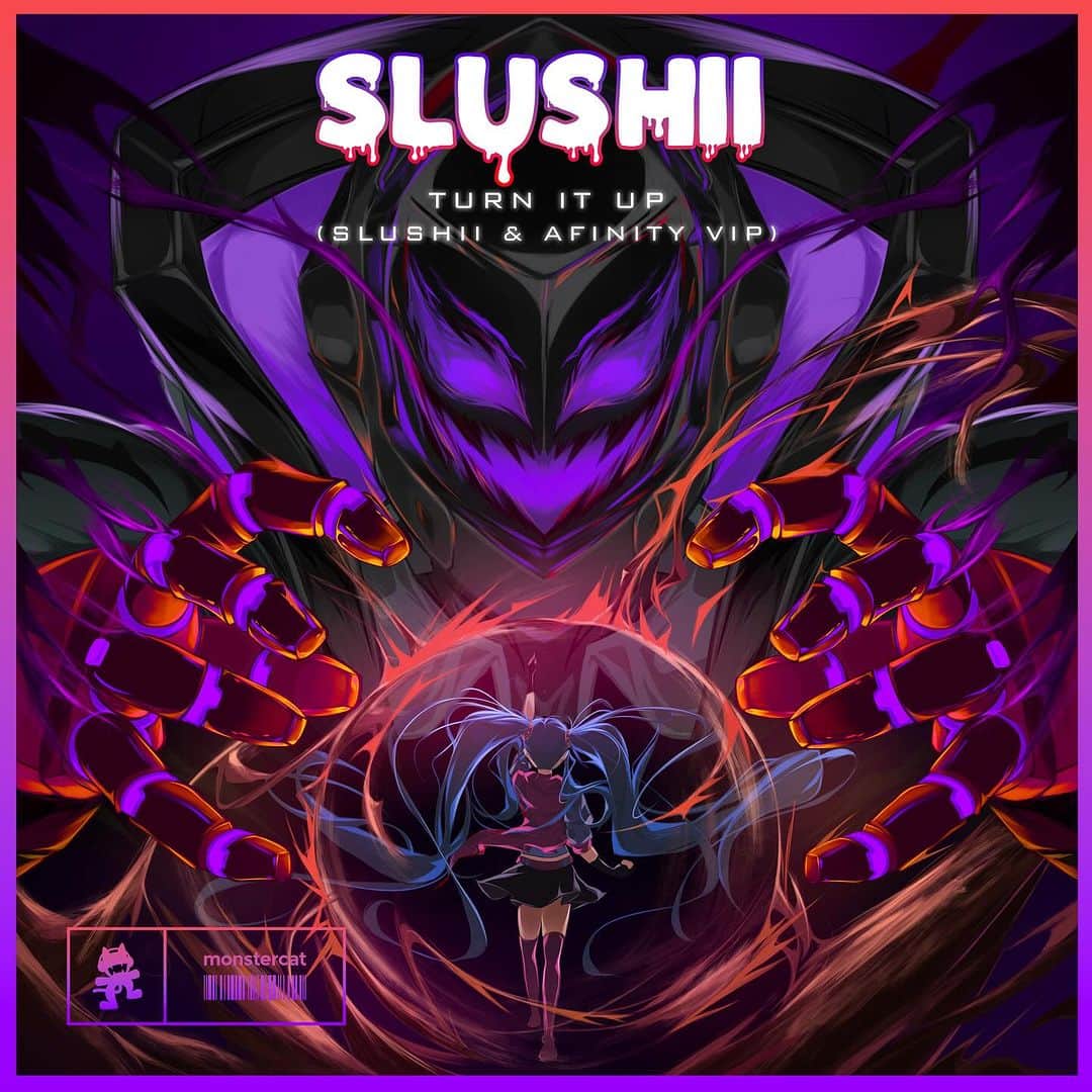 スラッシーのインスタグラム：「Turn It Up - Out Now!  @monstercat @monstercatuncaged」
