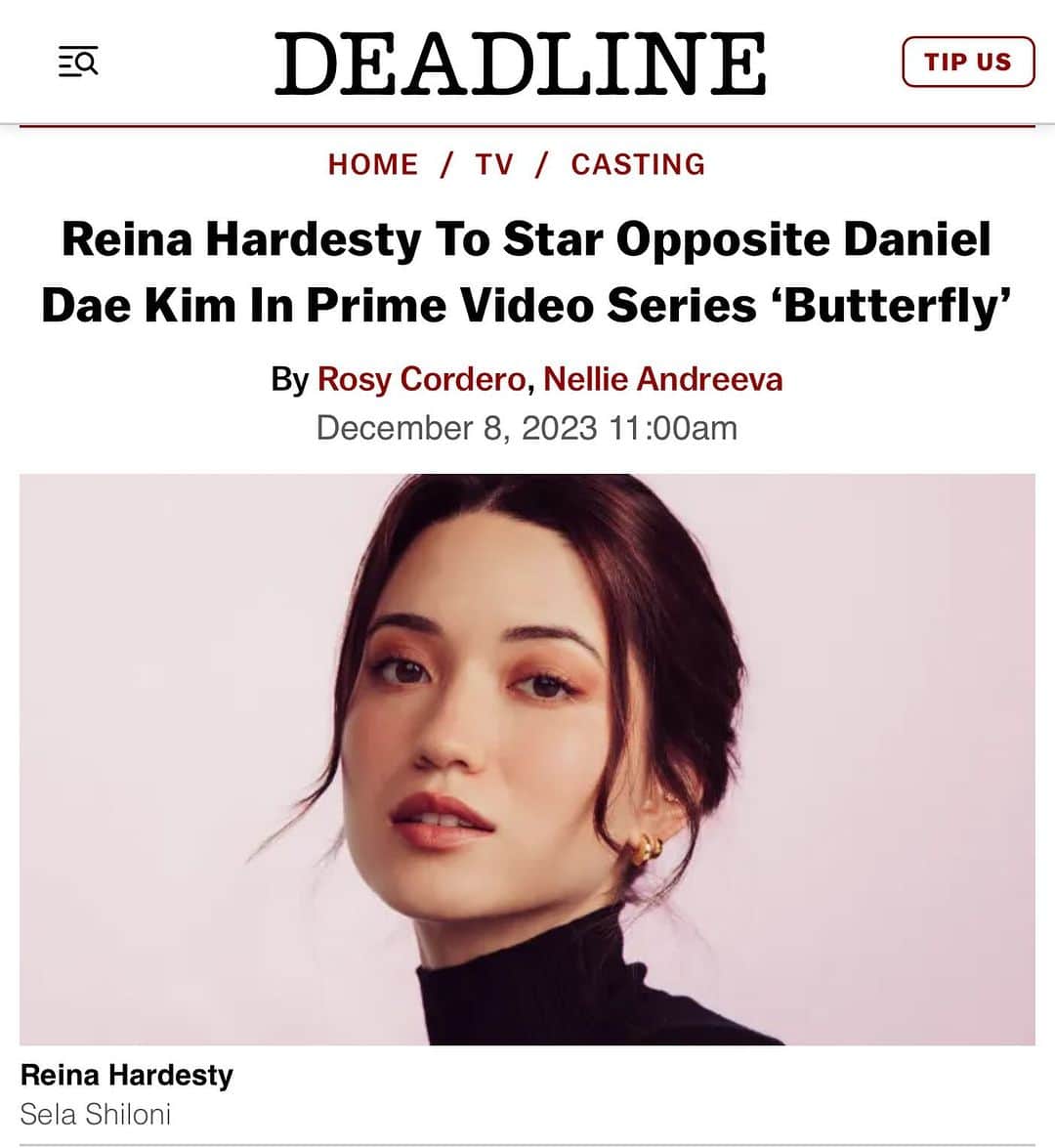 ダニエル・デイ・キムのインスタグラム：「Welcome to Butterfly, @reinahardesty!🦋 @3admedia @amazonstudios @boom_studios」