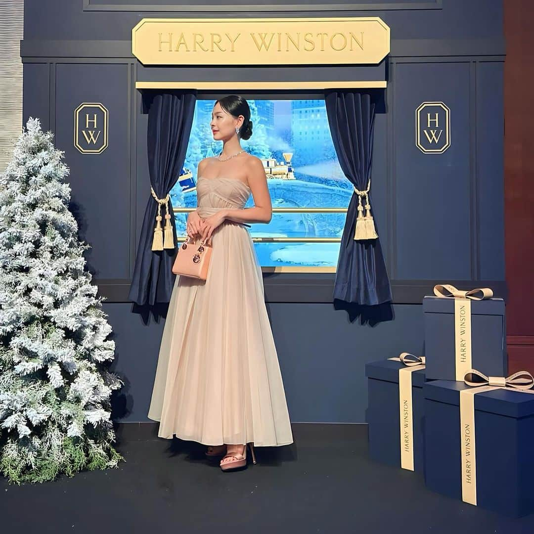 碧井椿さんのインスタグラム写真 - (碧井椿Instagram)「@harrywinston  HARRY WINSTON クリスマスパーティー💎  毎年ご招待いただきもう10回目くらいになります🩷 今年も素敵なパーティーでした🥂  ハリーウィンストンのダイヤの輝きは格別✨✨」12月9日 5時03分 - vivichan1325