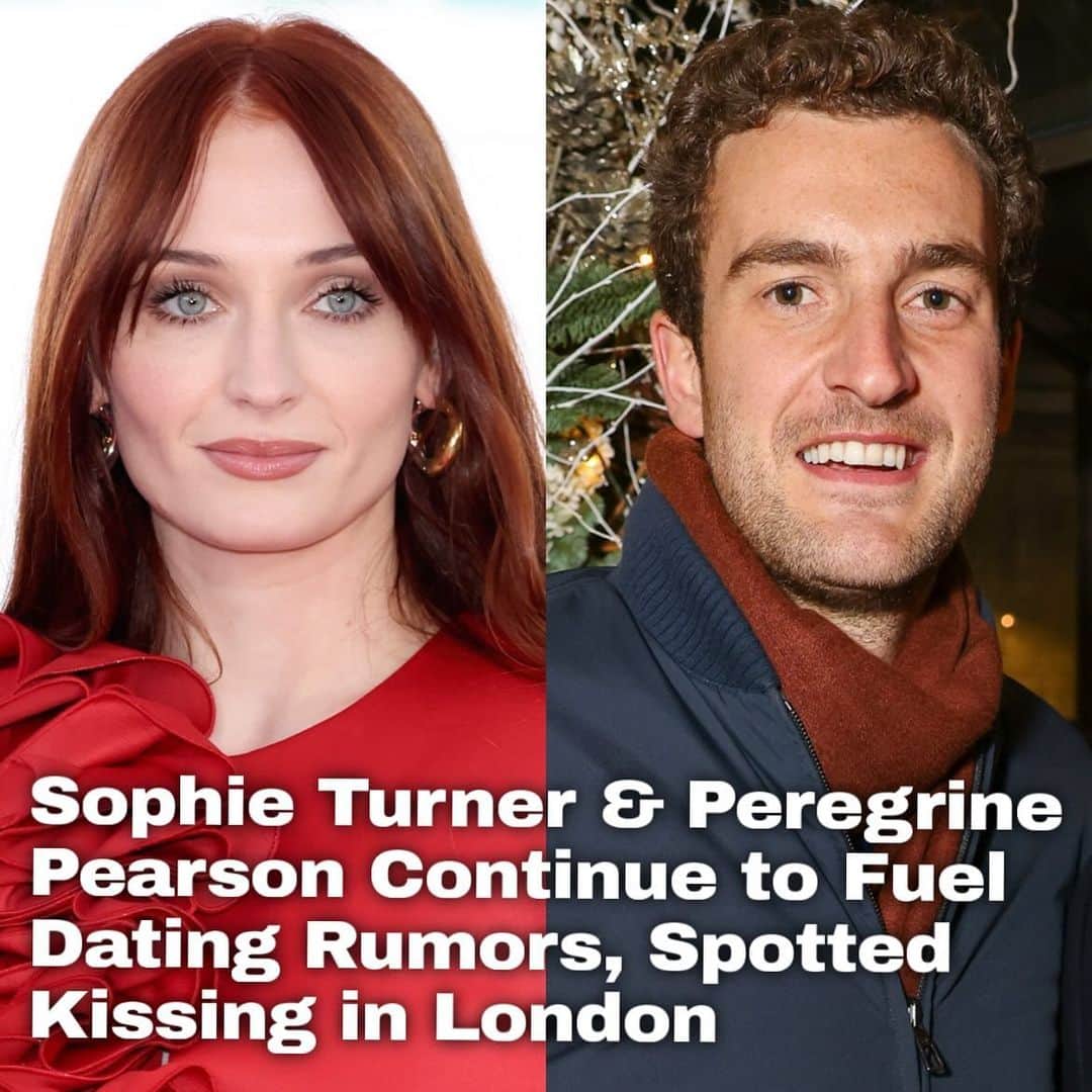 Just Jaredのインスタグラム：「Sophie Turner & British aristocrat Peregrine Pearson were photographed kissing & holding hands during a recent outing in London! Tap this photo in the LINK IN BIO for all the details about the rumored new couple. #SophieTurner #PeregrinePearson Photos: Getty」