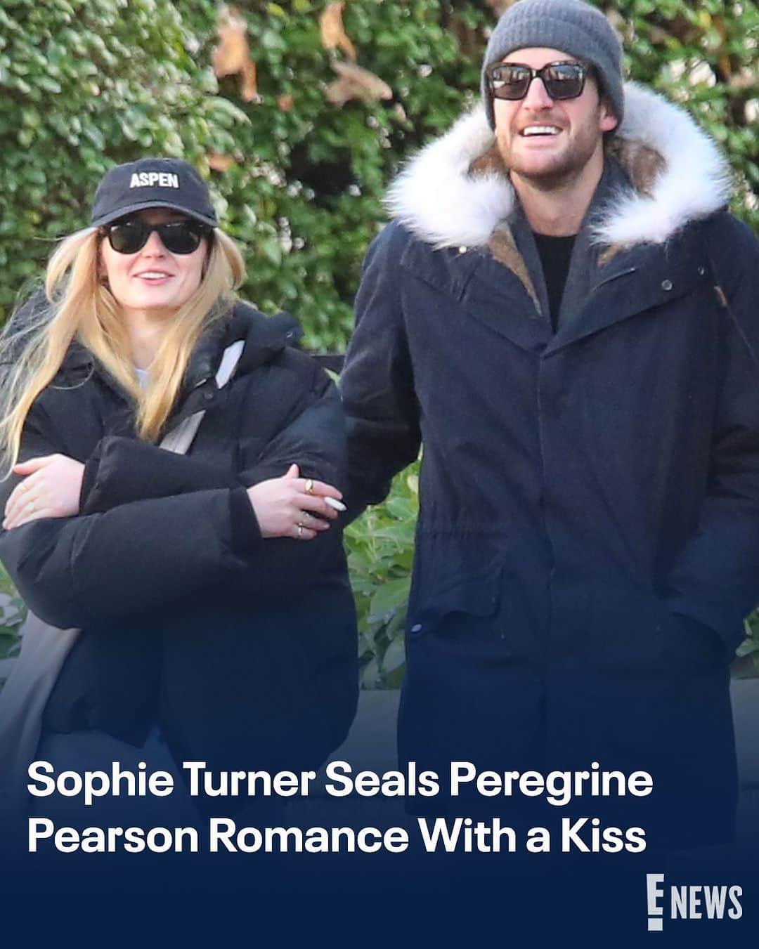 E! Onlineのインスタグラム：「Winter is coming, and with it comes new romance for Sophie Turner. ❤️ Link in bio to see the photos of her and British aristocrat Peregrine Pearson. (📷: Splash News)」
