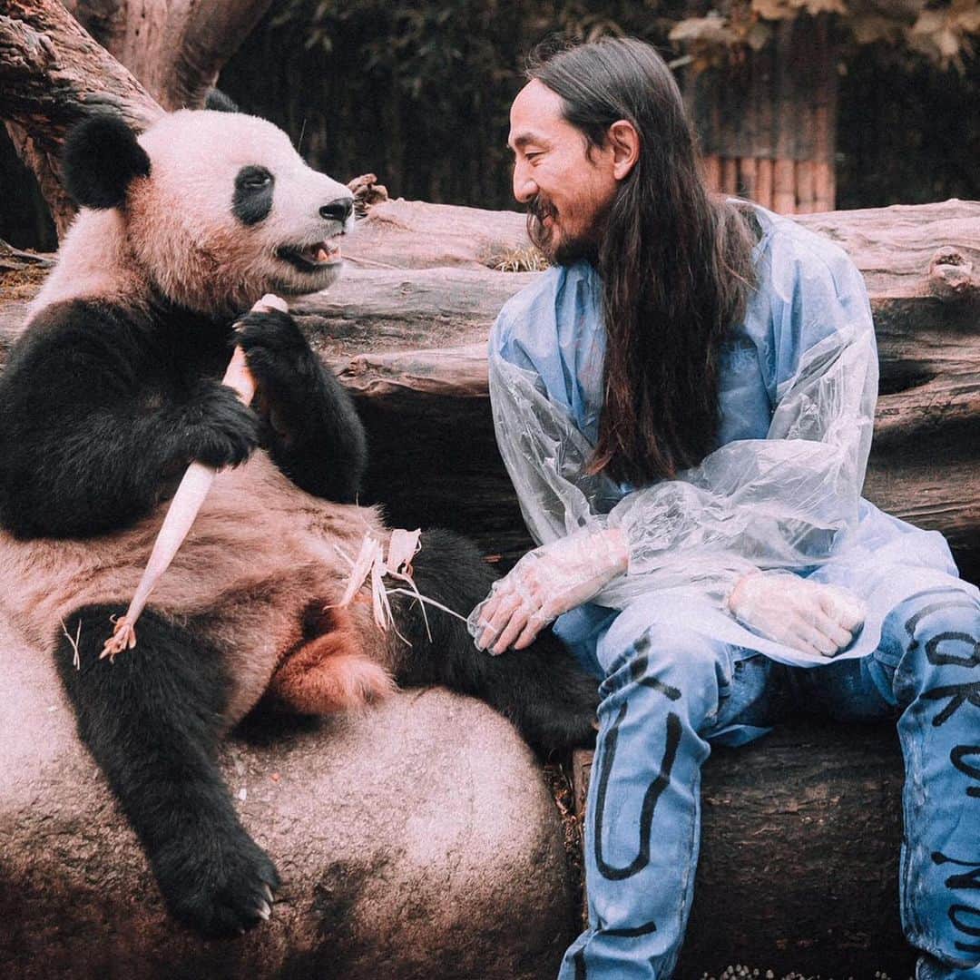 スティーヴ・アオキのインスタグラム：「Chengdu meet and greet 🐼 ❤️」