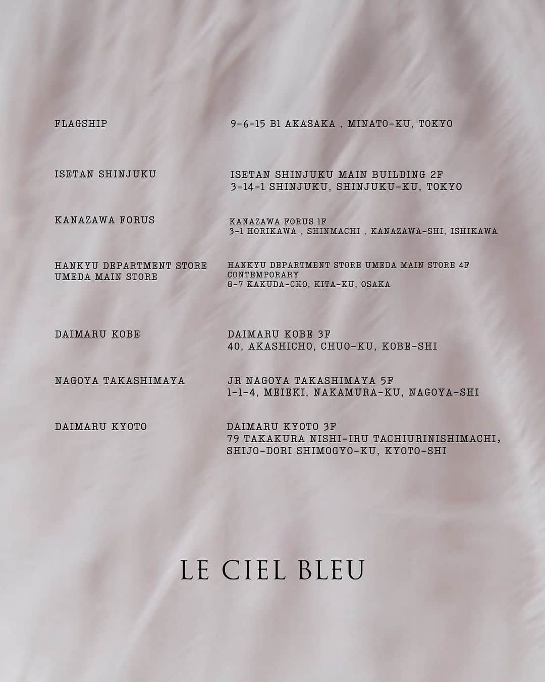 ルシェルブルーのインスタグラム：「LE CIEL BLEU　BOUTIQUE  #lecielbleu #ルシェルブルー#aw23 #fashion」