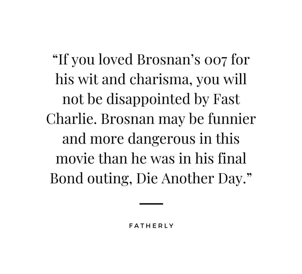 ピアース・ブロスナンさんのインスタグラム写真 - (ピアース・ブロスナンInstagram)「Fast Charlie is screening in select theaters and also available on demand.」12月9日 9時26分 - piercebrosnanofficial