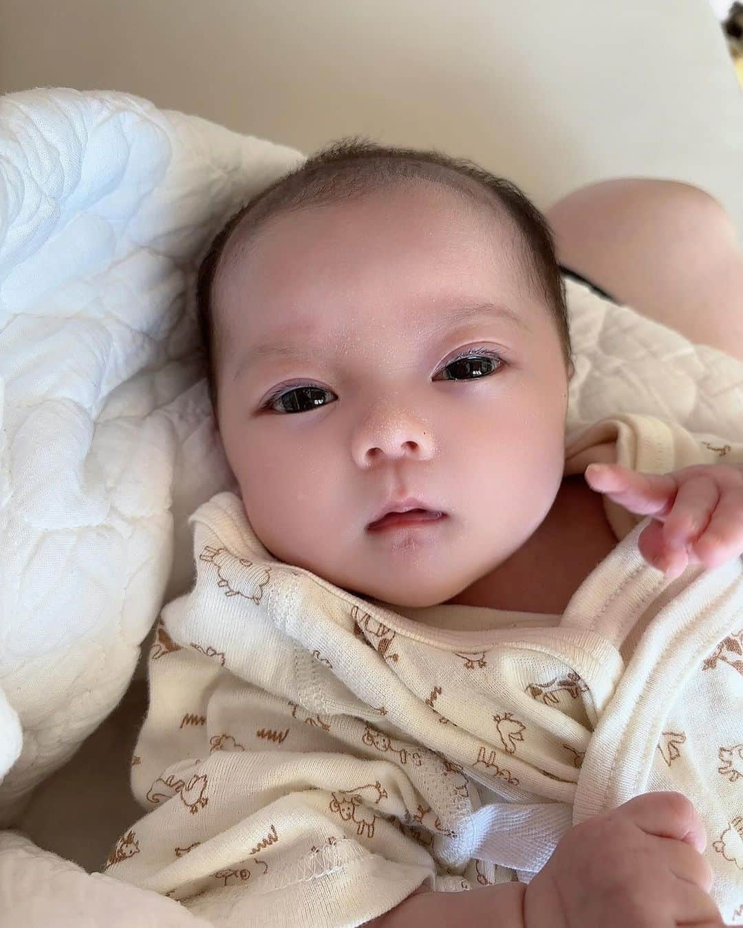 水紀華さんのインスタグラム写真 - (水紀華Instagram)「産まれてから1ヶ月経ちました👶🤍 ⁡ ⁡ どんどん肉付きも良くなってきて ほっぺがたまらん😮‍💨❤️‍🔥笑 皆さんは何枚目が好き？😹  ⁡ ⁡  1日平均30gのところ 50g増えているのですが…！ ⁡  ⁡ ⁡ 【東洋医学の豆知識】 ⁡ 腸の状態が良いと 体重の増えも良くなる✍️ ⁡ ⁡ 胎児の時に 臓器が作られるタイミングで お母さんがどんな感情なのか？ ⁡ という事が関わっている💡 ⁡ ⁡ ⁡ 例えば肺が形成される段階で お母さんがものすごい怒りなどを持っていると ⁡ ⁡ 東洋医学的に肺が弱い体質 🟰アレルギー、外部刺激に弱い 　　腸も弱い…などになる ⁡ ⁡ ⁡ ⁡ 胎児、そして赤ちゃんは 母親の影響を物凄く受けている✍️ ⁡ ⁡ だからこそ、 ママが毎日楽しく幸せに 過ごす事が何よりも大切♡ ⁡ ⁡ ⁡ ⁡ ◼️東洋医学について学ぶ ⁡  @cocomin_school  ⁡ ◼️感情が整う投稿集  @slonm_beauty  ⁡  #東洋医学 #東洋医学講座 #体質改善 #体質改善サロン #新生児 #女の子ママ #女の子ベビー #産み分け女の子 #産み分け成功 #子育て記録 #生後1ヶ月」12月9日 11時10分 - mizuki_ah