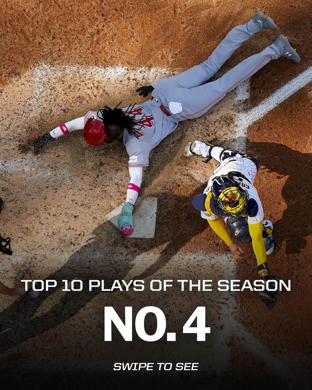 のインスタグラム：「@La_cocoa_____18’s electric speed lands him the No. 4 spot on the Top 100 Plays of 2023. 🏃」