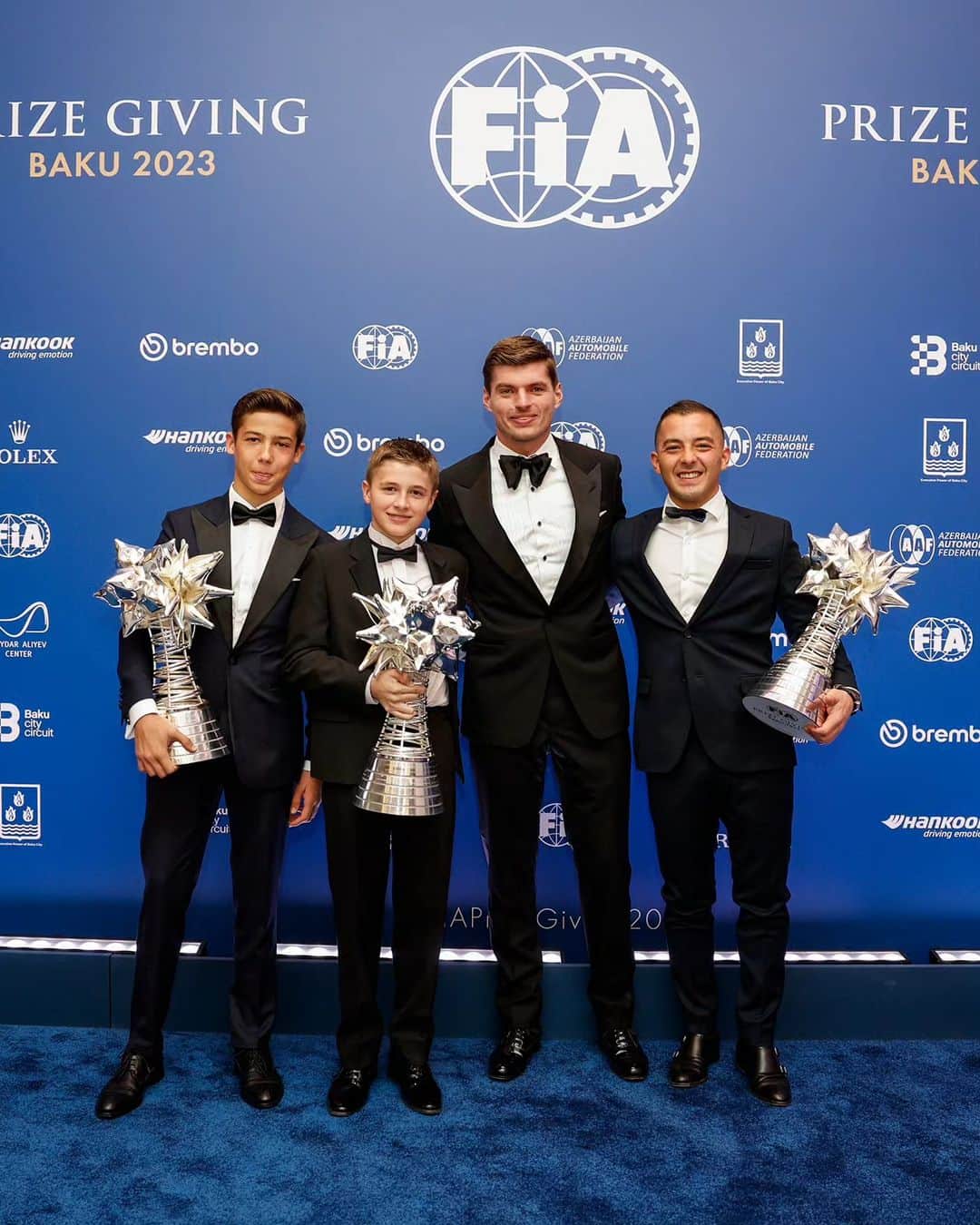 F1さんのインスタグラム写真 - (F1Instagram)「The name's Verstappen, Max Verstappen 😎  Looking back at an amazing night in Baku at The FIA Prize Giving as Max, Lewis and Checo received their World Drivers' Championship trophies, Red Bull received the World Constructors' Championship trophy, Oscar Piastri claimed the prize for the 2023 FIA Rookie of the Year and Fernando Alonso earned the FIA Action of the Year award 🤩  #F1 #Formula1」12月9日 18時42分 - f1