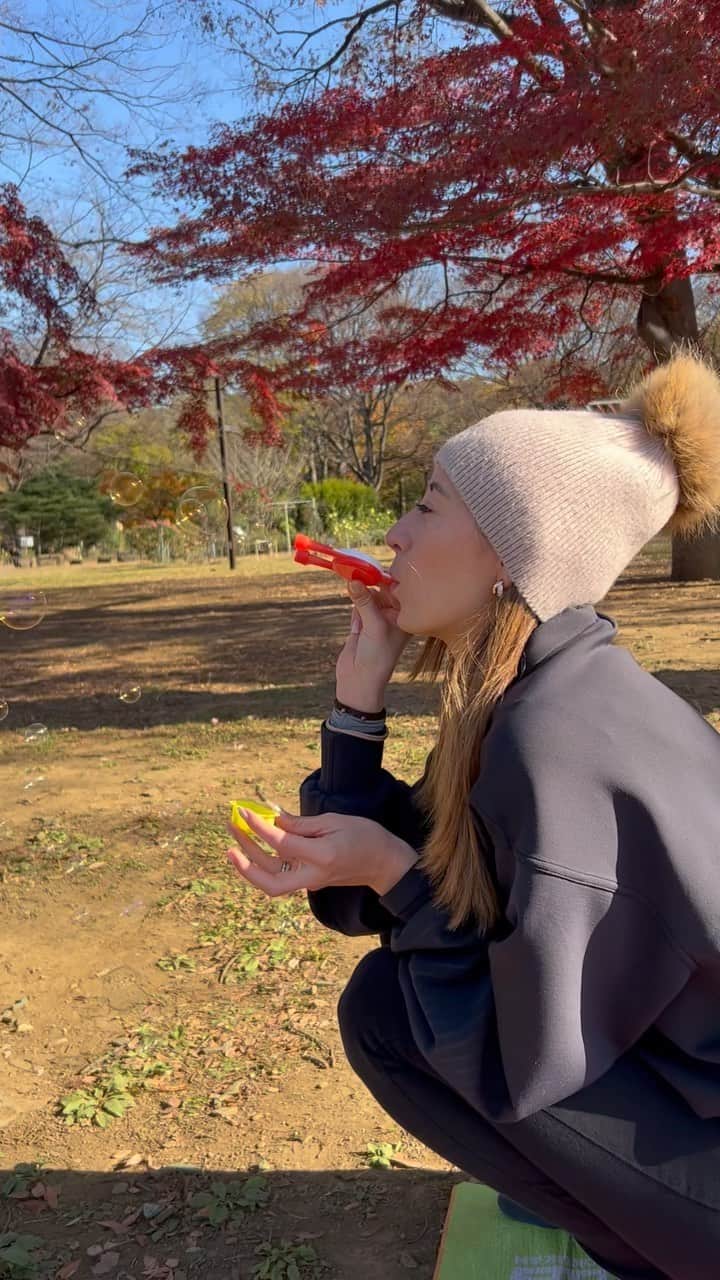 太田エイミーのインスタグラム：「今日は代々木公園🍁 beautiful warm morning」