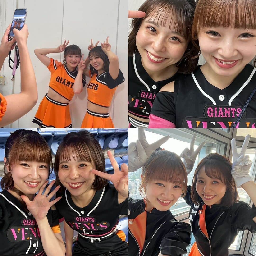 読売巨人軍公式マスコットガール「VENUS」さんのインスタグラム写真 - (読売巨人軍公式マスコットガール「VENUS」Instagram)「凜です🌷 2023シーズンも温かい応援ありがとうございました🌸🌼 皆様にとって今年はどんな1年でしたか？？☁️ 私の2023年は春季キャンプPRイベントからスタートし、計7回の遠征に携わりました🥭🐙 そして全国のジャイアンツファンのみなさま、野球ファンの方々とお会いすることができました。 熱いメッセージ、素敵な笑顔をたくさんいただき私の活力となり毎試合全力で活動できました。 皆様のジャイアンツや野球への熱い愛で今までよりも更にジャイアンツ、野球が大好きになりました🤍🫧🫧 素敵な思い出がたくさんできた1年でした😌  また皆様とお会いできる日を楽しみにしています。🫶🏻  【1枚目 rin 】  【2枚目　miyuu.rin】 りんみさ🪄🤍 みゆうに助けられてばかりでした。いつもありがとう！！  【3枚目　rino.rin】 りのちゃんが発信するもの全てが優しさに包まれていて感謝と憧れでいっぱいです🍀たくさん助けていただきありがとうございます🌸🐿  【4枚目　gabbit family.rin】 今シーズンもたくさんダンスとアクロバットを一緒に頑張りました♡🐰  【5枚目 いろいろまとめ】 素敵な思い出がたくさん増えました📸♡  #村田凜 #佐藤みゆう #飯塚りの #キッズジャビット  #ジャビットファミリー #オフショット #思い出 #ジャイアンツ #giants #東京ドーム  #野球 #baseball #東京 #tokyo #ヴィーナス #チアダンス  #巨人 #venus #2023venus #チア #ダンス #奪回」12月9日 19時23分 - giants.venus