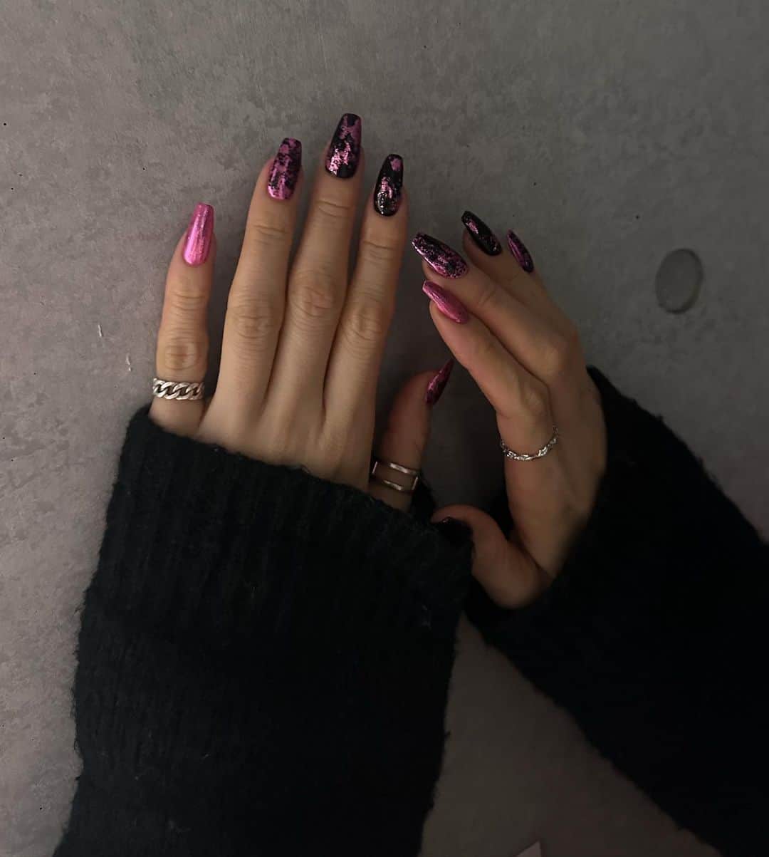 むろちゃんのインスタグラム：「New foil nail📢」