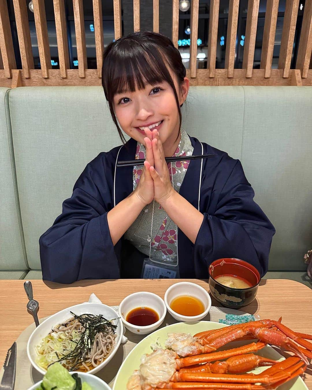 百川晴香のインスタグラム：「池の平ホテルさんのバイキング最高すぎました🦀🦀🦀   #池の平ホテル #長野 #白樺湖 #べで長野だべ #Bety」