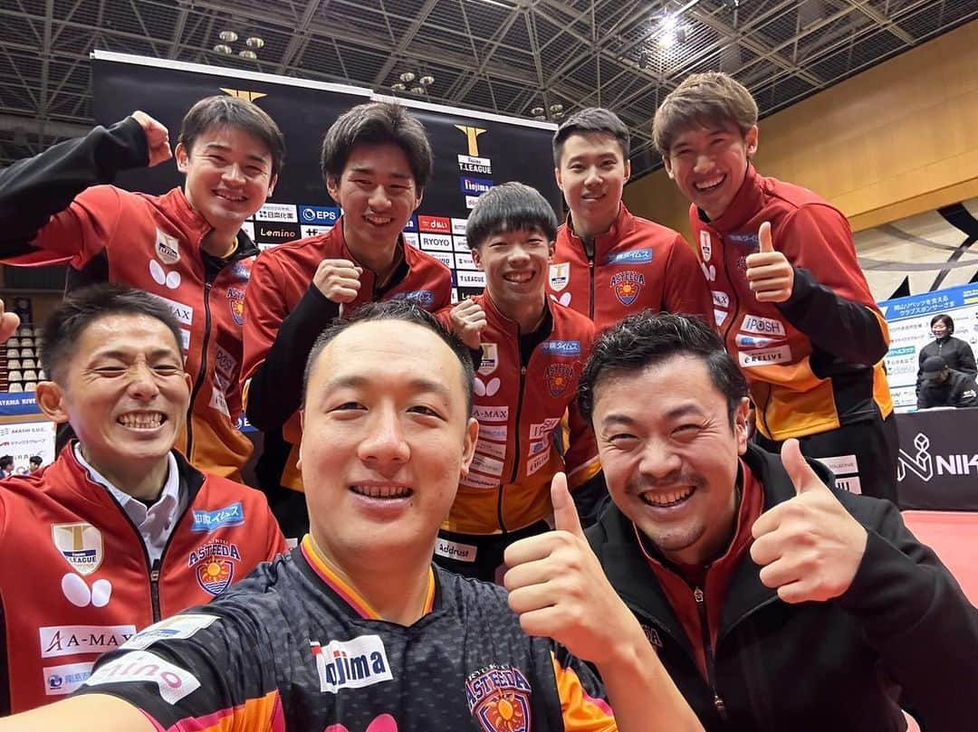 吉村真晴のインスタグラム：「琉球アスティーダ ナイス勝利！！ #琉球アスティーダ #tリーグ」