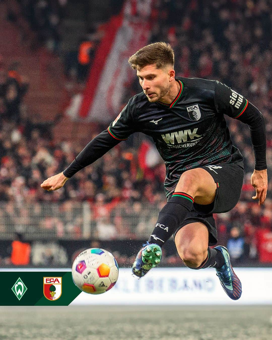 FCアウクスブルクのインスタグラム：「Auf Auswärtsfahrt im hohen Norden soll diese 1️⃣1️⃣ für Punkte sorgen! ❤️💚🤍 #SVWFCA   #FCA #FCA1907 #fcaugsburg」