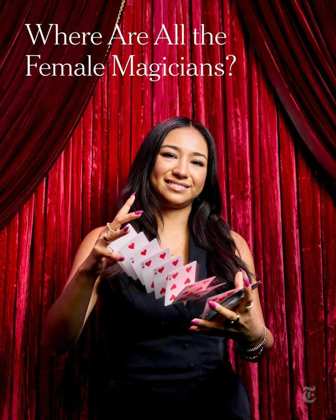 New York Times Fashionのインスタグラム：「When the illusionist Anna DeGuzman introduced herself at an audition for “America’s Got Talent,” the actress and judge Sofia Vergara asked, “How is it that there’s not many women that are magicians?”  Only around 8% of professional magicians are women, according to a spokeswoman for the Magic Castle, a private clubhouse in Los Angeles for members of the Academy of Magical Arts.   The illusionist Gay Blackstone says there are many factors to blame for the stubborn disparity, including sexism, wardrobe limitations and the enduring stereotype that women best serve as the audience’s distraction. She predicts there will be “an explosion” of women pursuing magic in the next five to 10 years, as a younger generation of illusionists learns to take old tricks and make them their own.  Meet @annadeguzman and some of the other women currently working in magic at the link in our bio. Photos by @philipcheungphoto」