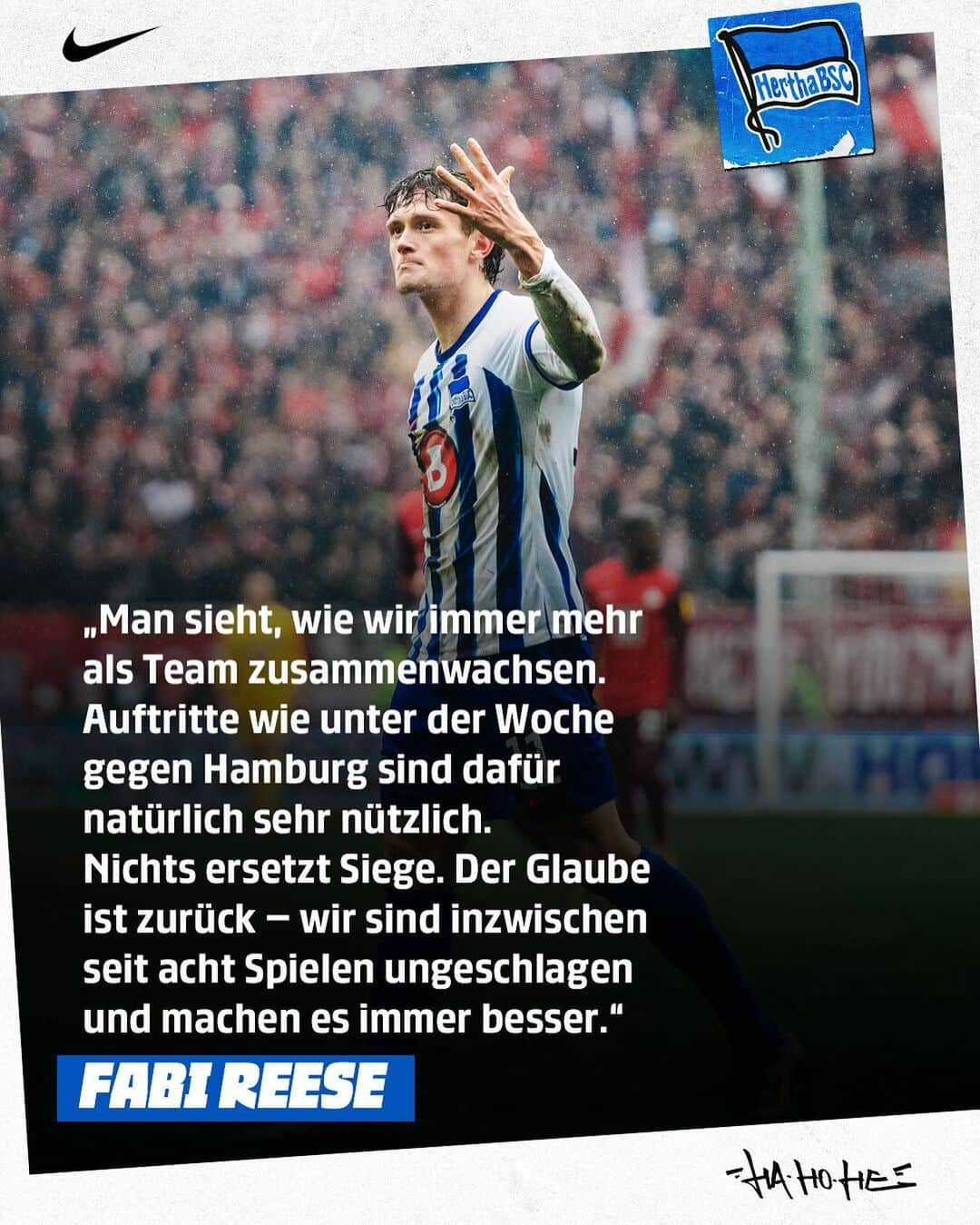 ヘルタ・ベルリンさんのインスタグラム写真 - (ヘルタ・ベルリンInstagram)「TEAM! 💙🤍 #FCKBSC #HaHoHe」12月9日 23時39分 - herthabsc