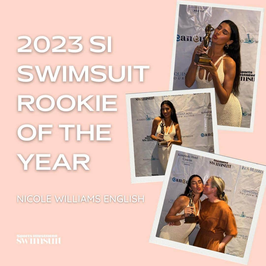 Sports Illustrated Swimsuitのインスタグラム：「She’s a mom, an entrepreneur, a model and our 2023 SI Swimsuit ROOKIE OF THE YEAR! 👏  After a breathtaking rookie photoshoot at seven months pregnant last year for the 2023 issue, Nicole Williams English is back making her return to the pages of SI Swimsuit for its 60th Anniversary issue in beautiful Cancun, Mexico! 🌴👙  While Nicole and the rest of the SI Swimsuit team were busy getting ready to make magic for her 2024 shoot, @KempinskiCancun put together the PERFECT celebration for Nicole’s surprise when she touched down in @visitcancun 💞  Stay tuned to see more from this sweet celebration @KempinskiCancun and head to the link in our bio to read all about @justtnic’s journey with SI Swimsuit so far.   #SISwimsuit #SISwim #KempinskiHotelCancun #KempinskiCancun #KempinskiHotels #GoQuintanaRoo #VisitQuintanaRoo #CaribeMexicano #MexicanCaribbean #VisitCancun #Cancun #VisitIslaMujeres #IslaMujeres #VisitPuertoMorelos #PuertoMorelos」