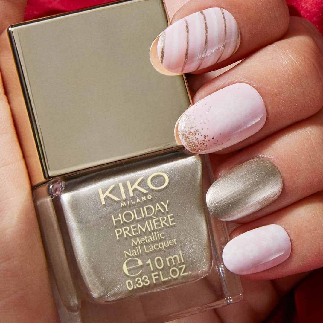 KIKO MILANOさんのインスタグラム写真 - (KIKO MILANOInstagram)「Nail the winter aesthetic with a chic pink & gold vibe using our #KIKOHolidayPremiere nail lacquers! 💅 ⁣ ⁣ #KIKONails #cutenails #nailideas #holidaynailart #goldnails⁣ ⁣ Metallic Nail Lacquer 02 - Glitter Nail Lacquer 01 - New Power Pro Nail Lacquer 08⁣」12月10日 5時00分 - kikomilano