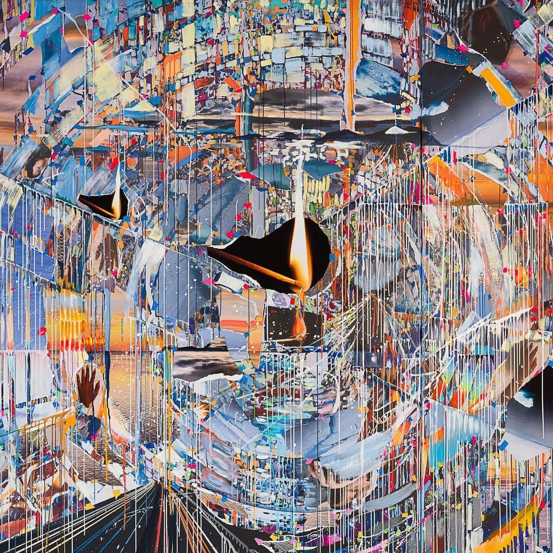 ガゴシアン・ギャラリーのインスタグラム：「Art Basel Miami Beach (@artbasel) closes at the Miami Beach Convention Center tomorrow, December 10. The works on view in Gagosian’s booth offer a variety of perspectives on the interactions of the human form and psyche with physical, conceptual, and political spaces through a wide range of materials and processes.  A selection of artworks by artists including Richard Avedon (@avedonfoundation), Jim Shaw (@jimshawstudio), Sarah Sze (@sarahszestudio), and Jordan Wolfson (@jordanmatthewwolfson) is presented online. Follow the link in our bio to view the work online, or contact the gallery via DM or at inquire@gagosian.com for more information. __________ #ArtBasel #Gagosian (1) Sarah Sze, “Flicker,” 2023 © Sarah Sze; (2) Richard Avedon, “Marilyn Monroe, actress, New York, May 6, 1957,” printed 1994 © The Richard Avedon Foundation; (3) Jim Shaw, “Never the Twain Shall Meet,” 2023 © Jim Shaw; (4) Jordan Wolfson, “Untitled,” 2023 © Jordan Wolfson」