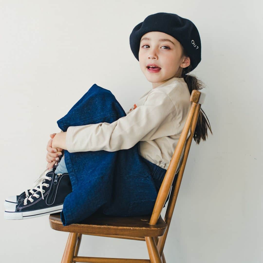EDWINのインスタグラム：「Ou? by EDWIN . Sing with Denim.  0.5秒ですきになるキッズデニム . ブランシェスとEDWINによる 全く新しいキッズブランド 『Ou? by EDWIN』デビュー！」