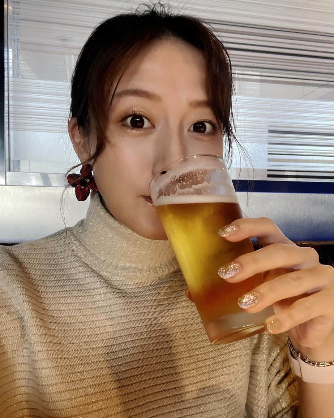 大島由香里のインスタグラム：「休日昼ビールごちそう乾杯  #ビール #昼ビール #beer #lunchbeer」