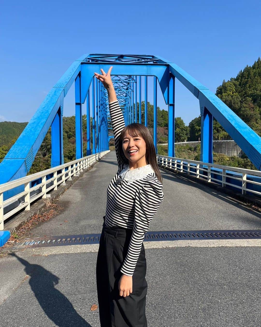 池山智瑛のインスタグラム：「. 自然の美味しい空気を いっぱい吸い込んだ日☀️  三重テレビ「新・ええじゃないか」in名張 .」