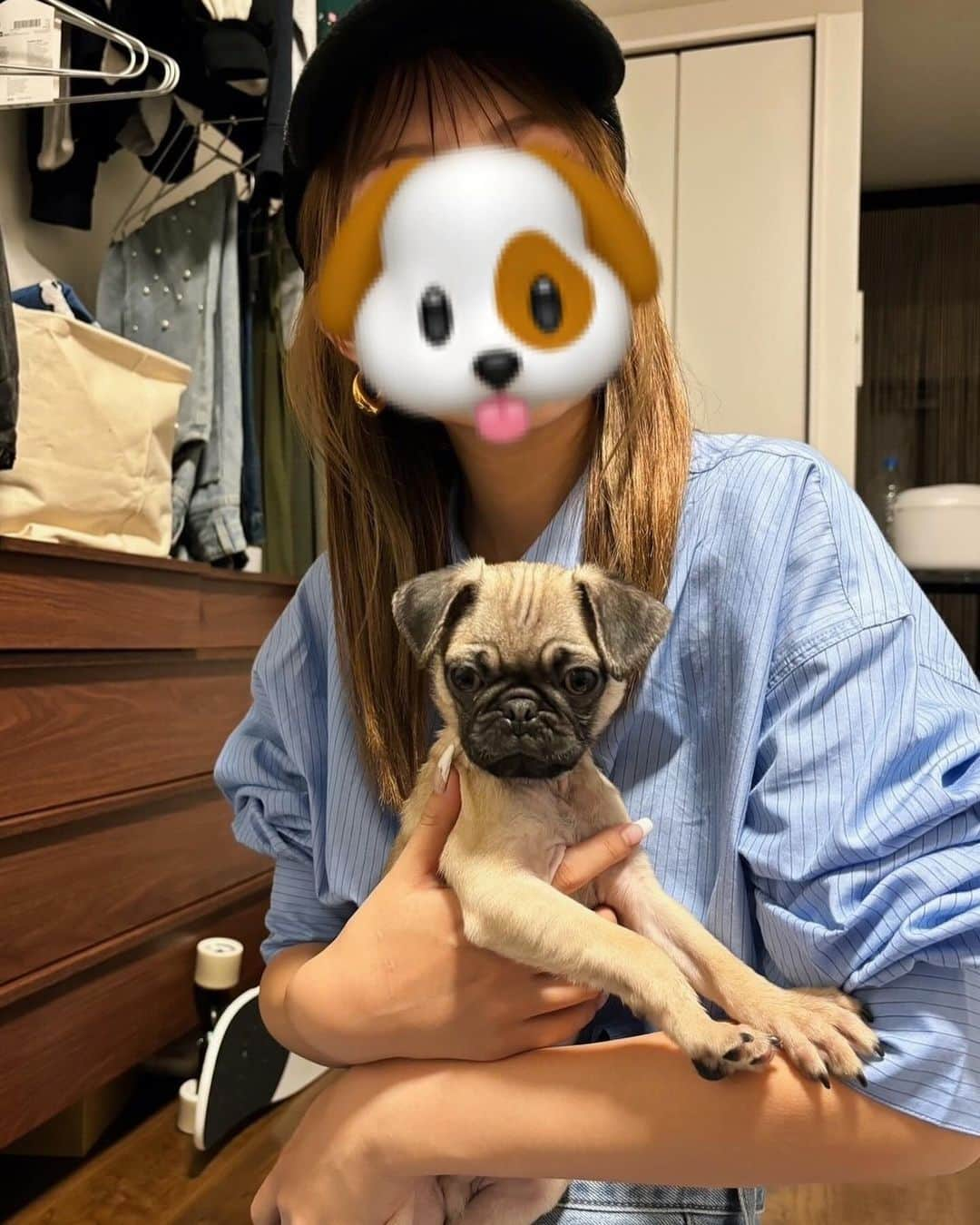 市野莉佳さんのインスタグラム写真 - (市野莉佳Instagram)「. 実は、少し前から2人暮らししています 🐶🐾 今日で生まれて6ヶ月の、まるくんです !! @__marupug__  まるがお家に来てくれてから、毎日が楽しすぎて 幸せいっぱいです〜 今日から、沢山動画や写真載せていきます 🌿 まるのインスタもあるよっ✴︎ . #パグ #愛犬 #パグスタグラム #パグのいる生活 #わんこ #わんこのいる生活 #りかりこ #双子 #ファッション #コーデ #冬服 #冬コーデ #japan #tokyo #ootd #fashion」12月10日 19時03分 - ichirika_62