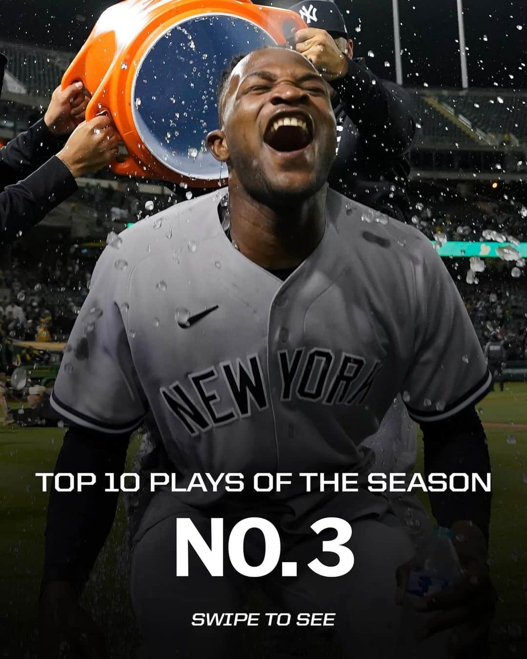 MLBのインスタグラム：「The No. 3 Play of the Year is Domingo Germán’s perfect game – the first in MLB since 2012.」