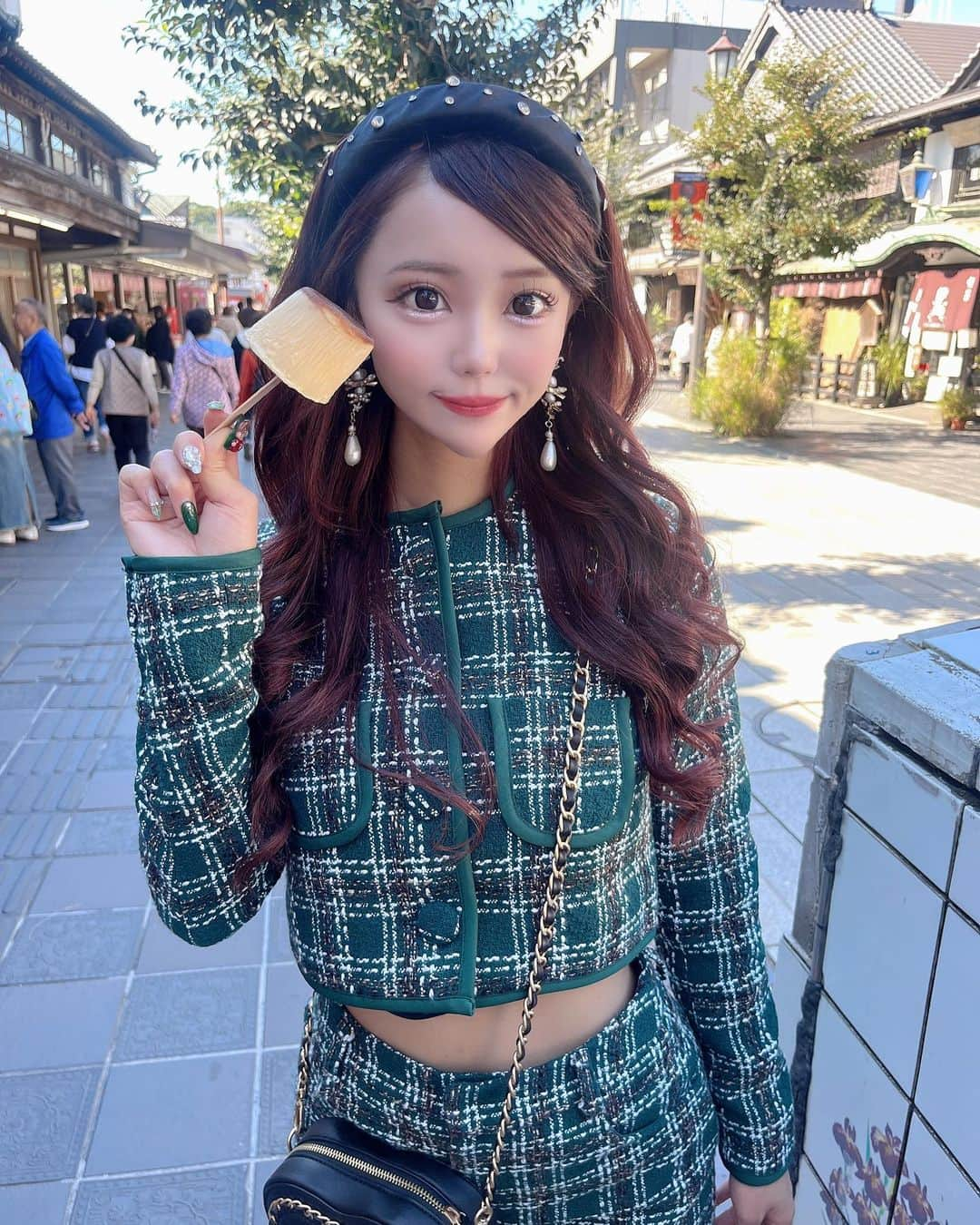 くまみゆさんのインスタグラム写真 - (くまみゆInstagram)「. . 福岡の食べ歩き💚 プリンのアイスとマスカットうますぎたなあ また福岡行きたい💚 . . #darich」12月10日 21時37分 - kumamiyu.24