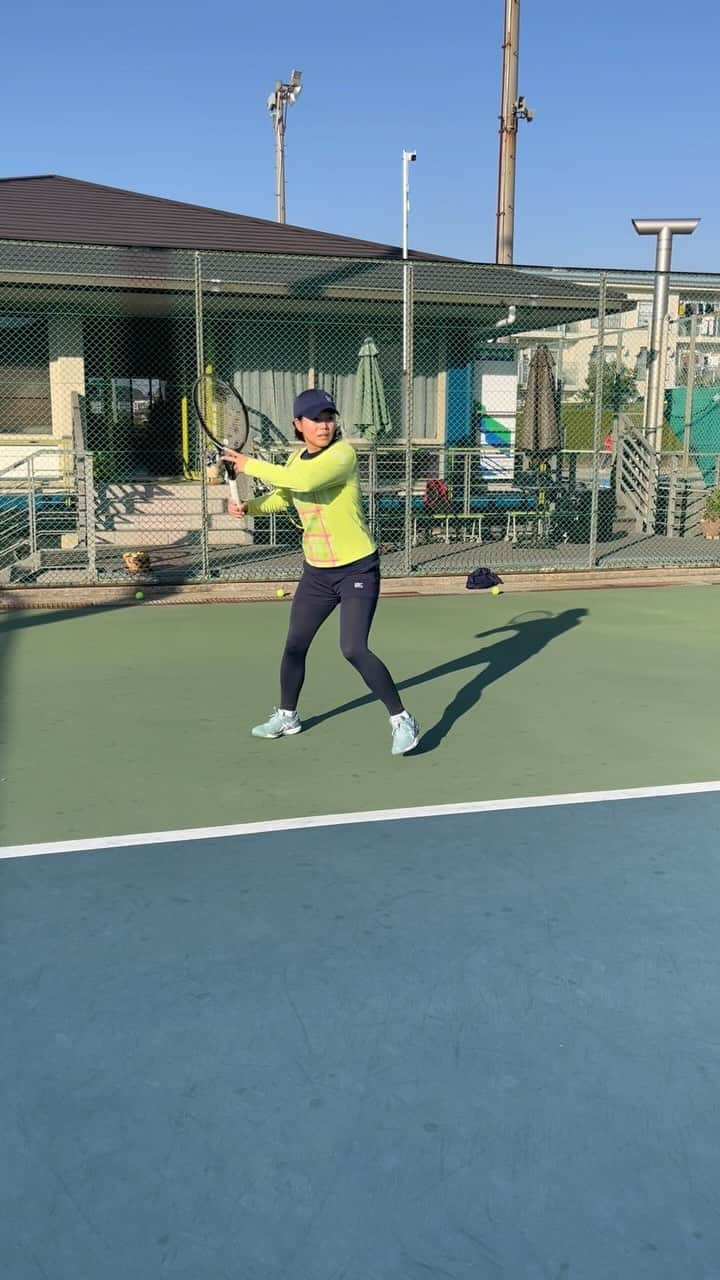 尾崎里紗のインスタグラム：「🎾✨😊 ⁡ ⁡」