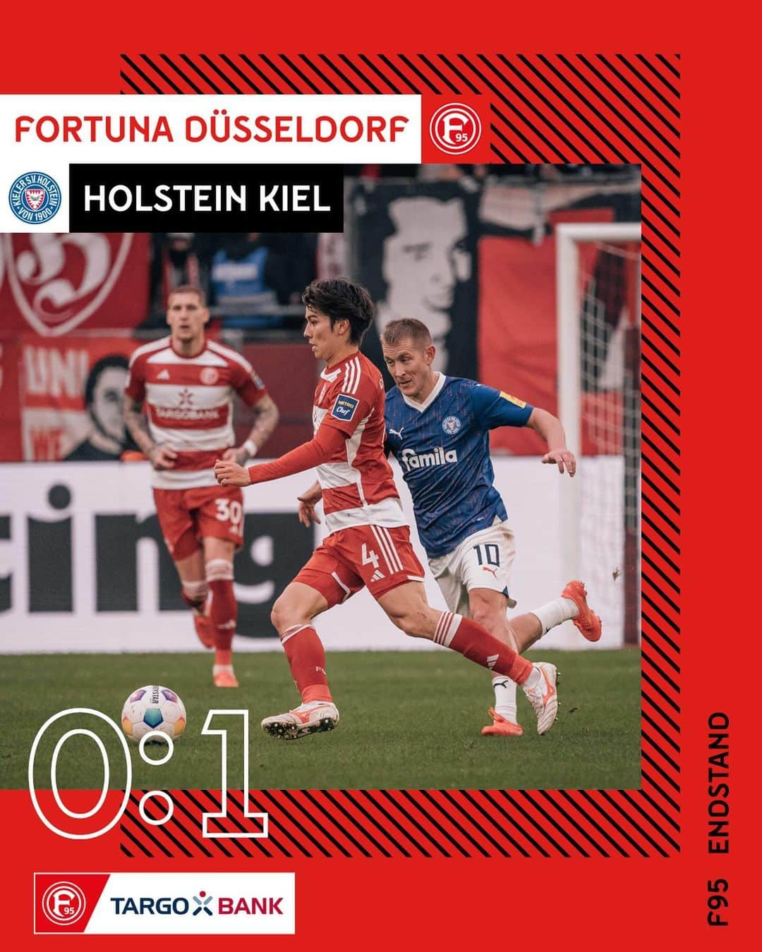 フォルトゥナ・デュッセルドルフのインスタグラム：「Keine Punkte am 2. Advent 😕 Wir unterliegen @holsteinkiel zuhause mit 0:1. • • #f95 #fortuna #F95KSV #2Bundesliga」