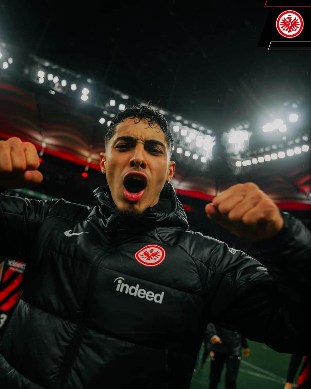 アイントラハト・フランクフルトのインスタグラム：「❤️‍🔥🗣️ Genau so. Wir alle gestern. Egal, ob im Stadion oder vorm Fernseher.  • • #SGE #Eintracht #Frankfurt #EintrachtFrankfurt #SGEFCB」