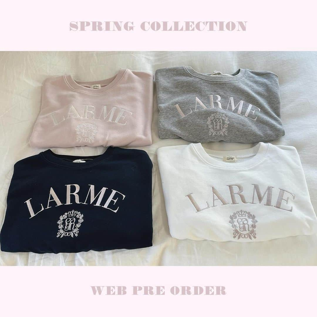 evelynさんのインスタグラム写真 - (evelynInstagram)「2024 Spring collection🌷 ㅤㅤㅤㅤㅤㅤㅤㅤㅤㅤㅤㅤㅤ 【通販にて先行受注開催中♡】 ㅤㅤㅤㅤㅤㅤㅤㅤㅤㅤㅤㅤㅤ #LARMEスウェット ¥5,900 【OW/PI/GY/NV】 ㅤㅤㅤㅤㅤㅤㅤㅤㅤㅤㅤㅤㅤ #evelyn #エブリン」12月11日 9時09分 - evelyn.official