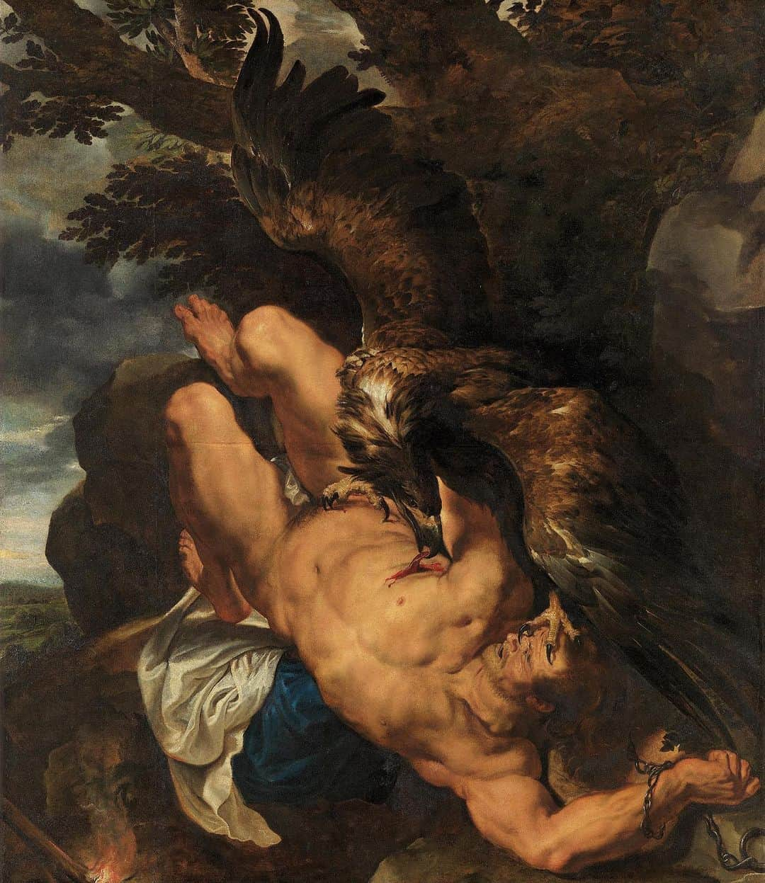 フィラデルフィア美術館のインスタグラム：「Go Birds 🦅💚     “Prometheus Bound,” Begun c. 1611-1612, completed by 1618, Peter Paul Rubens, and Frans Snyders  #philamuseum #philadelphiaeagles」