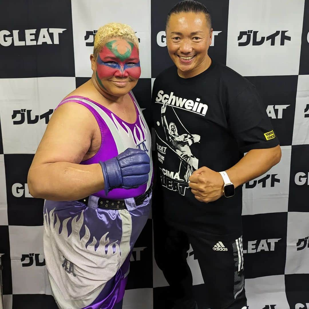 CIMAさんのインスタグラム写真 - (CIMAInstagram)「With Aja Kong💪  アジャ様、初グレイトありがとうございましたっ！  #GLEAT #LIDET #STRONGHEARTS」12月11日 10時41分 - supercima1115