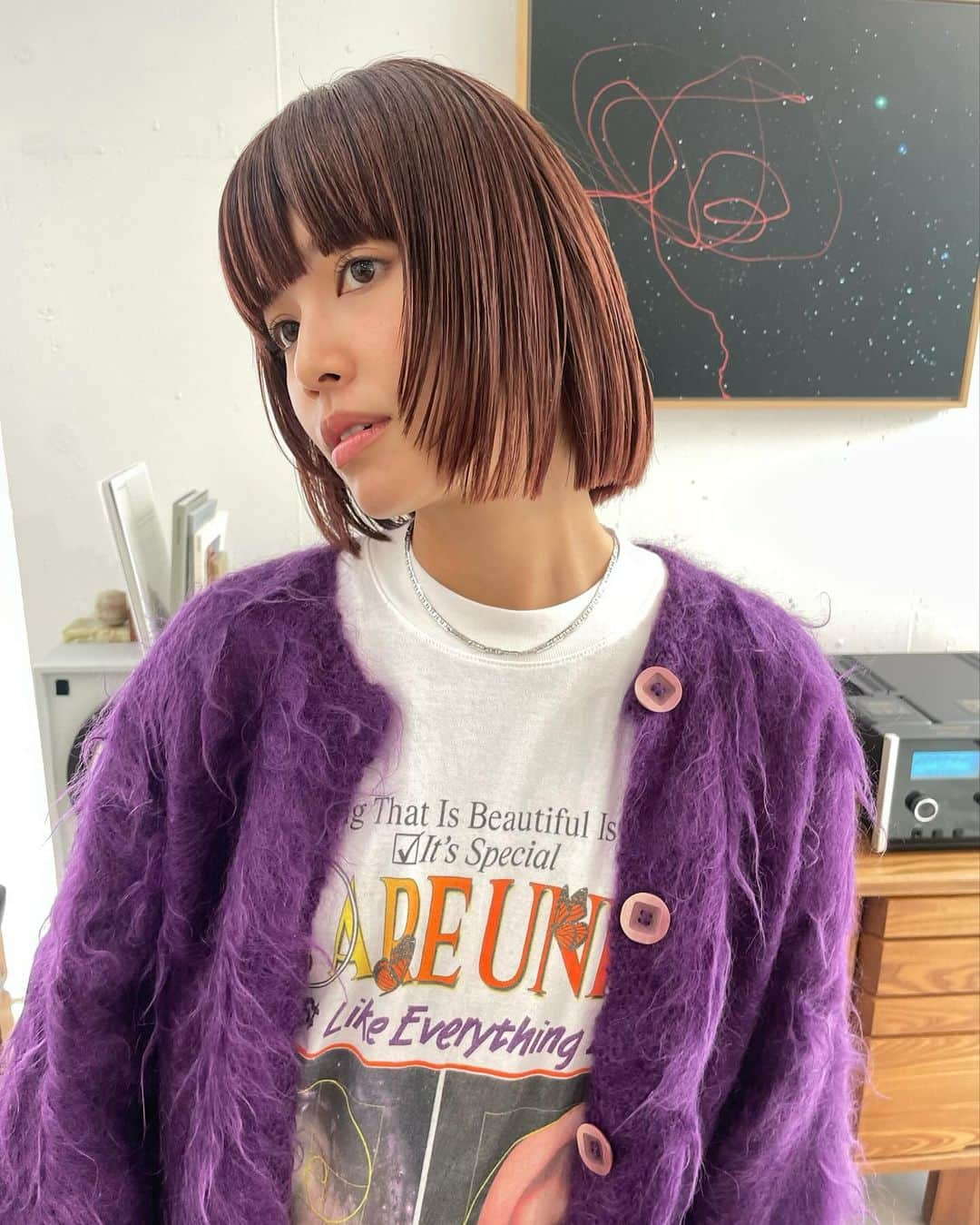 垣内彩未さんのインスタグラム写真 - (垣内彩未Instagram)「小野坂さんにお任せCUT💇‍♀️🔥 さすがでございます😭🥹 @takashionozaka   カラーはピンクを加えた 温かみのあるカラーにしてもらいました！🥰」12月11日 16時08分 - kakiuchiayami