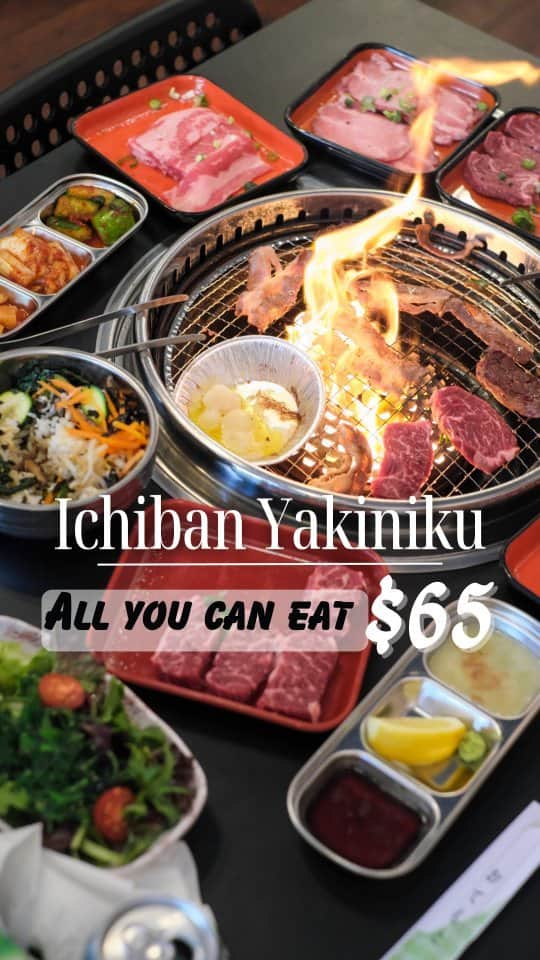 Erinaのインスタグラム：「Newly opened All-you-can-eat Yakiniku restaurant just across from the St Leonard station 🚉  @ichibanyakiniku  They have weekday Late Night special Monday to Thursday from after 8:50pm for $55!  The usual price is $65 and still great value!!!  Quick and easy to order from touch panel, and meat quality is👍👍  #sydneylocal 焼き肉#オーストラリア#シドニー#yakiniku #bbq#sydneyfood#sydneyeats」