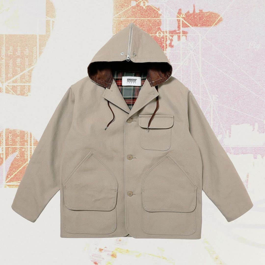 オンブレ・ニーニョのインスタグラム：「HUNTING HOODED JACKET  https://www.hombrenino.com #hombrenino #hombreniño」