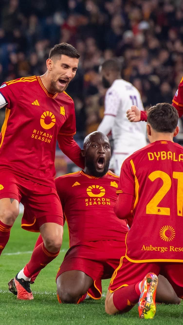 ASローマのインスタグラム：「That Lukaku ✖️ Dybala link-up 🔗  #ASRoma #RomaFiorentina」