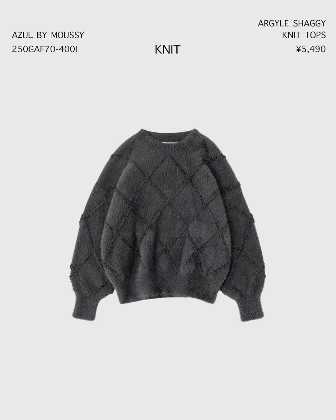 SHEL'TTER WEB STOREさんのインスタグラム写真 - (SHEL'TTER WEB STOREInstagram)「【NEW IN】 - KNIT -  ━━━━━━━━━━━━━━━━  【MOUSSY】ARGYLE SHAGGY カーディガン ¥9,460 tax in Size：FREE Color：柄WHT,BRN,柄BLU,GRY No：010GA270-6450 ※発売中  【MOUSSY】PATCH DESIGN ニット ¥11,990 tax in Size：FREE Color：BLU,IVOY,C.GRY No：010GA670-6240 ※発売中  【AZUL BY MOUSSY】チェックシャギーニットトップス ¥5,490 tax in Size：FREE Color：D/GRY,IVOY,BLU,L/GRY No：250GAF70-400I ※発売中  気になるアイテムは画像をタップまたは  プロフィールのサイトURLをクリック✔  ━━━━━━━━━━━━━━━━  #SHELTTERWEBSTORE #SWS #MOUSSY #AZULBYMOUSSY #newin #knit #shaggy #cardigan #designknit #argyle#oversized #cropped #新作 #ニット #カーディガン #シャギー #デザインニット #アーガイル #アーガイルニット #チェック柄 #オーバーサイズ #クロップド丈」12月11日 22時27分 - sheltterwebstore