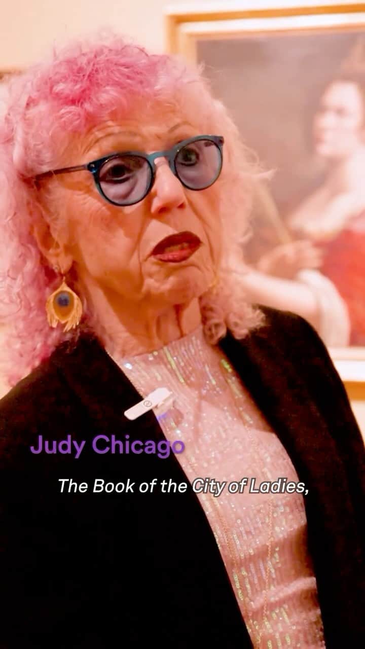 ニュー・ミュージアム・オブ・コンテンポラリー・アートのインスタグラム：「“When people say feminism started in the 19th century, it’s historically inaccurate...”—@judy.chicago  Feminism, in fact, started with the publication of medieval writer and historiographer Christine de Pisan’s 1405 “Le Livre de la Cité des Dames” (The Book of the City of Ladies), chronicling 500 great women in history “who had been erased.”   “The City of Ladies” is a special group installation on the Fourth Floor included in “Judy Chicago: Herstory.” Displaying Chicago’s work alongside artworks by more than 80 women and genderqueer artists, this presentation realizes Chicago’s own alternative canon and illustrates how “women have been struggling to make their voices heard for centuries.   #JudyChicago #JudyChicagoHerstory」